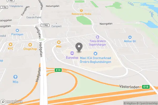Elcykelpunkten Örebro - Eurostop - Örebro karta