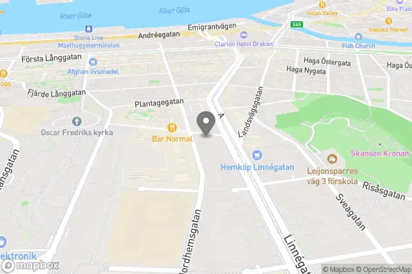 Linnéstadens Cykel och Service - Göteborg karta