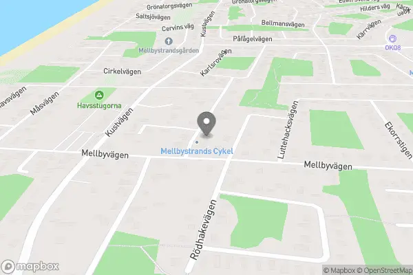 Mellbystrands Cykelverkstad - Mellbystrand karta