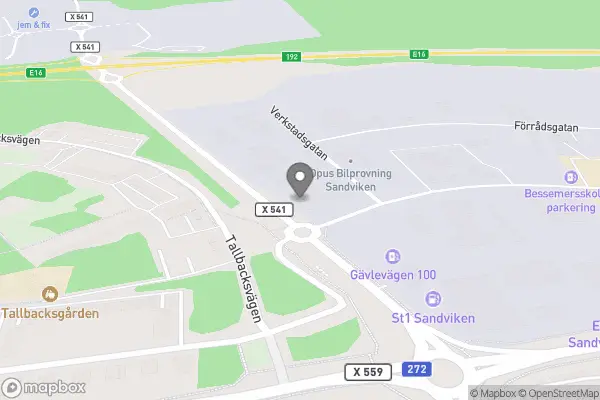 PP Cykel - Sandviken karta