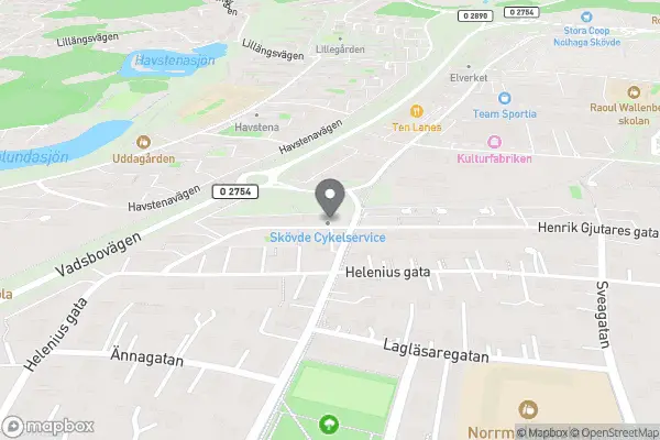 Skövde Cykelservice AB - Skövde karta